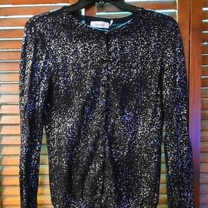Calvin Klein medium black/silver cardigan sweater